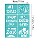 OLYCRAFT 2Pcs Self-Adhesive Silk Screen Printing Stencil Father's Day Theme Silk Screen Stencil Best Dad Reusable Mesh Stencils Transfer for DIY T-Shirt Fabric Painting - 14x19.5cm DIY-WH0337-057-2