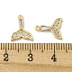 Brass Micro Pave Clear Cubic Zirconia Charms KK-H460-34G-3
