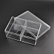Contenedores de abalorios de vidrio orgánico cuboides CON-N005-01-2