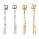 304 Stainless Steel Chain Tassel Earrings EJEW-I248-43-1