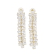 Ottone micro spianare orecchini zirconi&nbsp;EJEW-B046-19G-1