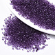 ガラスシードビーズ  機械刺繍に適合  透明色  ラウンド  暗紫色  11/0  2x1.5mm  穴：1mm  約30000個/袋 SEED-S042-11B-06-1