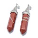 Natural Red Jasper Pointed Pendants G-G795-01P-10-2