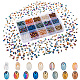 Pandahall elite 1050 stücke 15 farbe galvanisierte glasperlen EGLA-PH0001-26-1