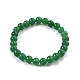Braccialetti elastici di perline di giada naturale della Malesia (tinti).&nbsp;BJEW-K212-B-013-2