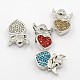 Alloy Pave Rhinestone Buttons BUTT-F001-46-1