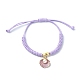 Braccialetti con pendente in lega smaltata a forma di conchiglia con perla imitazione in plastica abs BJEW-JB09882-01-1