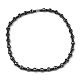 Круглые и рельефные синтетические немагнитные ожерелья из гематита с бисером для женщин и мужчин NJEW-E097-05-1
