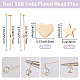 Beebeecraft 1 Box 40Pcs 2 Styles 0.7mm Head Pins 18K Gold Plated Heart Pentagram Star Quilting Satin Straight Pins for Sewing Pins Dressmaker Jewelry Making DIY Craft KK-BBC0009-53-2