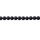 PandaHall Elite Grade A Round Frosted Natural Black Agate Beads Strands G-PH0006-04-3
