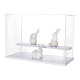 透明なプラスチックのミニフィギュアのディスプレイケース  模型用2段ホルダーライザー  ビルディングブロック  人形展示  長方形  透明  完成品：31.5x14.5x22cm ODIS-WH0025-142A-1