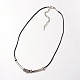 Waxed Cotton Cord Necklace Making MAK-J004-18C-1