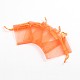 オーガンジーギフトバッグ巾着袋  オレンジ  7x5x0.2cm OP110-6-2
