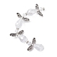 Fili di perle di vetro trasparente elettrolitico a forma di fata angelo AJEW-JB01172-03-2