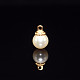 Pendentif perle d'imitation avec accessoires en alliage OHAR-PW0003-122A-01-1