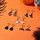 Boucles d'oreilles créoles en alliage d'émail thème halloween pour femmes EJEW-JE05227-4