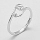 Adjustable 925 Sterling Silver Ring Components STER-K038-018P-1