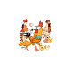塩ビウォールステッカー  壁飾り  農場用  養鶏場  雄鶏の柄  420x290mm DIY-WH0228-459-8
