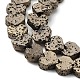 Electroplated Natural Lava Rock Beads Strands G-Q1009-G01-01F-3