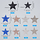 Nbeads 20 pièces 10 style strass étoile tissu fer sur/coudre sur les patchs DIY-NB0006-05-3