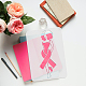 FINGERINSPIRE Breast Cancer Ribbon Stencil 29.7x21cm African Woman Stencil Plastic Awareness Ribbon Template Reusable Breast Cancer Ribbon Dress Pattern Stencils for Breast Cancer Event Painting DIY-WH0202-350-3