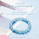 Bracelets extensibles en perles rondes aigue-marine naturelle sunnyclue BJEW-PH0001-8mm-19-2