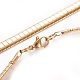 304 Stainless Steel Choker Necklaces and Bangles Jewelry Sets SJEW-L144-A01-G-3
