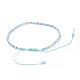 Verstellbarer Nylonfaden geflochtene Perlen Armbänder BJEW-JB04377-04-3