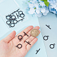UNICRAFTALE 12 Sets Stainless Steel Toggle Clasps Round IQ Toggle Clasps T-bar Closure Clasps Black Neckalce Toggle Clasps Jewelry Connectors End Clasps for DIY Necklace Bracelet Jewelry Making STAS-UN0050-83-4