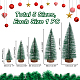 AHANDMAKER 5Pcs Artificial Mini PVC Pine Needle Mini Christmas Tree Small Artificial Pine Tree with Base Christmas Table Decorations for Home AJEW-GA0005-94-2