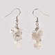 Natural White Moonstone Dangle Earrings and Bracelets Sets SJEW-JS00972-2