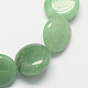 Gemma piatta e rotonda perline di pietra avventurina verde naturale fili G-S110-08-1