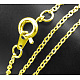 Brass Chain Bracelet Making NJEW-SW028-15.5cm-G-NF-1