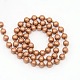Red Copper Plated Iron Ball Bead Chains X-CHB004Y-R-2