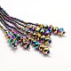 Billes de verre colliers de lasso X-NJEW-O059-04J-2