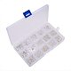 Kits de búsqueda de joyas con extremos de cinta extensiones de cadena de bolas piezas finales pendientes de gancho lotes en una caja de plata FIND-PH0004-01S-3