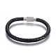 Leather Braided Cord Bracelets BJEW-E352-22P-1