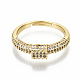 Adjustable Brass Micro Pave Clear Cubic Zirconia Finger Rings RJEW-S045-049G-NR-3