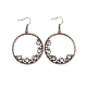3 paires de boucles d'oreilles pendantes en alliage de style anneau et larme et ventilateur avec éclats de jaspe dalmatien EJEW-P200-08R-2
