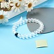 Synthetic Quartz Crystal Beads and Synthetic Black Stone Beads Stretch Bracelets Set for Girl Women Gift BJEW-JB06792-6