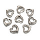 Idées cadeaux de Saint Valentin faites à la main pour lui 201 pendentifs coeur ouvert en acier inoxydable X-STAS-Q111-1