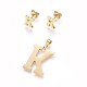 304 Stainless Steel Pendants and Stud Earrings Jewelry Sets SJEW-P099-11G-1