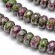 Faceted Natural Ruby in Zoisite Rondelle Beads Strands X-G-K090-04-2