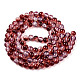 Transparent Crackle Baking Painted Glass Beads Strands DGLA-T003-01B-07-2