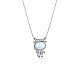 Австрийский хрустальный кулон ожерелья NJEW-BB34127-I-5