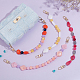 Pandahall elite 4 pz 4 manici per borsa con perline in imitazione di pietre preziose in resina stile FIND-PH0009-46A-4