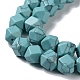 Synthetic Dyad Turquoise Star Cut Round Beads Strands G-M418-C02-01-4