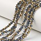 Electroplate Transparent Glass Beads Strands EGLA-A034-T2mm-O02-1
