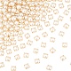 Gorgecraft 200 pz perline da cucire con perle a due fori da cucire su perle e strass con artiglio dorato accessori per abbigliamento con perle semicircolari con retro piatto per abiti artigianali (7.5 mm) SACR-GF0001-03A-1