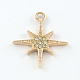 Light Gold Plated Alloy Rhinestone Star Pendants ALRI-Q225-19-1